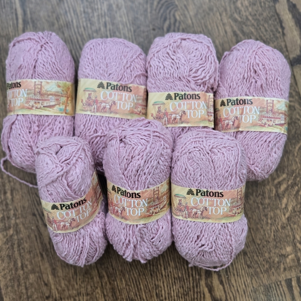 7 Balls of Cotton Top Yarn By Patons